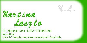 martina laszlo business card