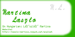 martina laszlo business card